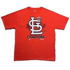 St Louis Cardinals 2011 NL Champions T Shirt XL Majestic Red