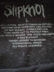 Slipknot Official Merch 25th Anniversary Album Cover Barcode Logo T-Shirt L