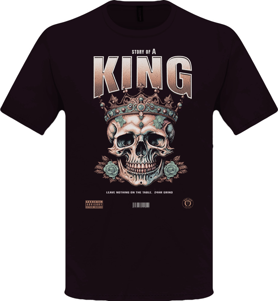 Exclusive graphic t shirts. “Story of A King” . DTF high resolution images.