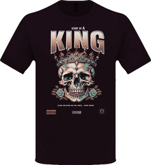 Exclusive graphic t shirts. “Story of A King” . DTF high resolution images.
