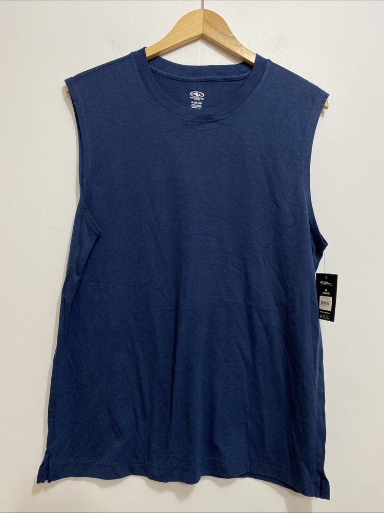 (Lot 3x)ATHLETIC WORKS DRIWORKS NAVY BLUE TRI BLEND MUSCLE Tank Sz M Bundle Of 3