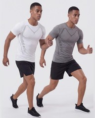 5/3 Pack Mens Workout Shirts Short Sleeve Black &White Tee Gym Moisture Wicki…