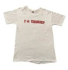 Vintage 50s 60s Censorship Is Unamerican Freedom Of Speech Shirt Small S Slogan