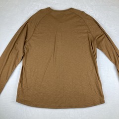 Goodthreads Henley Long Sleeve T-Shirt Mens XXL Thermal Brown Caramel Button Top
