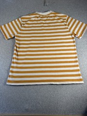 Vintage Guess Jeans USA Striped T‑Shirt Men’s Large 90s Yellow Cotton Logo