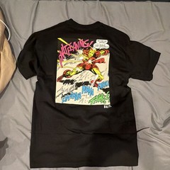 BAIT Marvel Iron Man Men’s Black Graphic Print Crew Neck Cotton Tee M