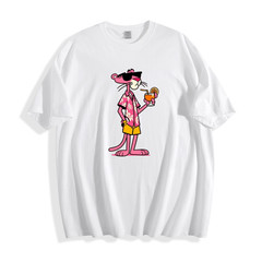 Pink Panther Tropical T-Shirt – Cool Cartoon Character Design Unisex Tee