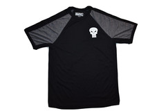 Marvel Mens The Punisher Athletic Poly Black Shirt NWT S (34/36)