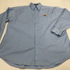 Vintage EBAY Button Down Shirt Promo Logo Embroidered Men’s XL Blue As-is