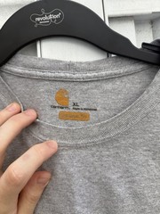 Carhartt Men’s XL Original Fit Logo Graphic T-Shirt Gray Short Sleeve Cotton Tee