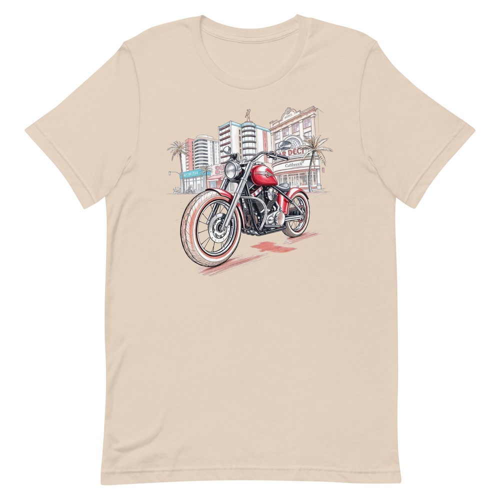 Art Deco Motorcycle Unisex t-shirt