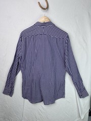Paul Smith Navy Pink Plaid Long Sleeve Shirt Made in Italy EU 43 XL Collared