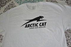 New Arctic Cat Share Our Passion Logo GILDAN T SHIRT White Size M & XL Dealer