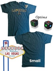Las Vegas Nevada T-Shirt Navy Optima Label S/CH With Nevada Shield On Chest