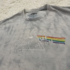 PINK FLOYD Shirt Men S Blue Dark Side of the Moon Rock Music Spellout Graphic