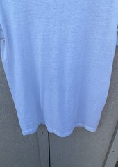 Vintage 50s 60s White Cotton Tee Shirt Large Single Stitch Distressed Frayed