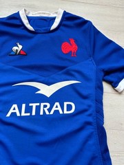 France Rugby Jersey Le Coq Sportif Altrad Shirt Blue⁠ Graphic Tee size S
