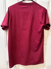 Econscious Apple Computers Store Employee Shirt Mac Logo Burgundy Red Wine Small