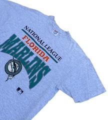 Vintage 90s Florida Marlins MLB Rare T Shirt Men’s Size 2XL Gray 1992 Baseball