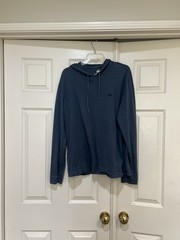 Lacoste Mens Small Classic Pullover Light Weight T-Shirt Hoodie Blue Casual