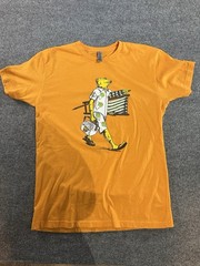 Next Level Apparel Orange Mens M Regular Fit Beer Frog Graphic Tee