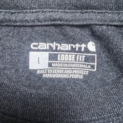 Carhartt TK0231-M Loose Fit Long Sleeve Logo T-Shirt Dark Gray Men’s L