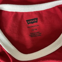 Levi’s Ringer Tee Red/White/Blue Logo Star Graphic Crew Neck T-Shirt 14/16