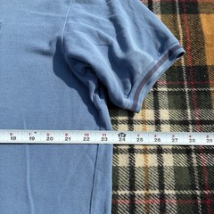 Vintage 90s Polo Ralph Lauren V Neck T Shirt Blue Mens XL Made In USA Old Money