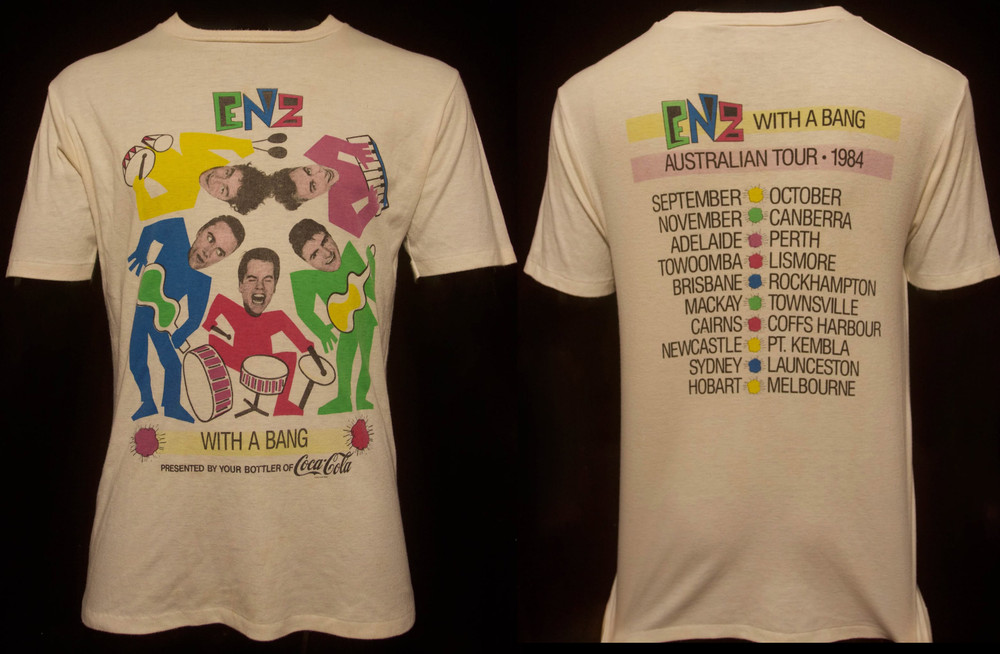 SPLIT ENZ Band Enz With A Bang Australian T-shirt 1984 T-shirt S to 5XL DL087 FR