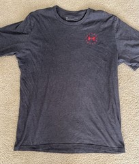 Under Armour Men’s UA Freedom Flag T Shirt Tee Charcoal Medium Heather/Red