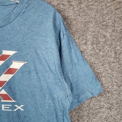 Vortex Graphic T-Shirt Mens Large Blue American Flag Logo Short Sleeve