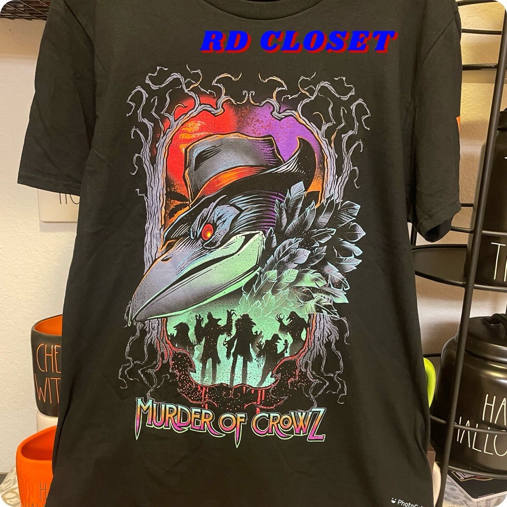 Universal Studios Hollywood HHN 2024 Murder Of Crowz Pass Member T-Shirt. Large