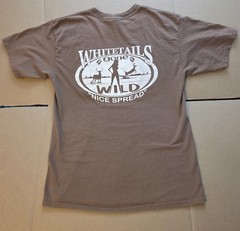 Back Country T Shirt *Whitetails Gone Wild “Nice Spread”, Size Large, Brown