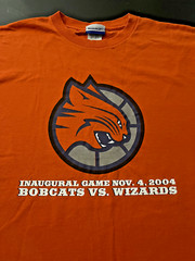 Vintage Reebok 2004 Charlotte Bobcats “Inaugural Game” T-Shirt, Orange, Size: XL