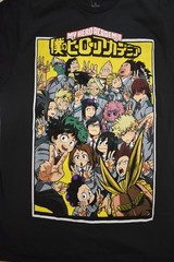 My Hero Academia Class 1A Selfie Graphic Mens Black Anime Shirt NWT Medium