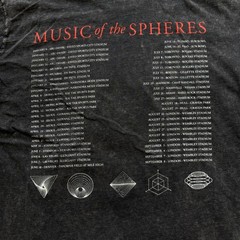 Coldplay Music of the Spheres World Tour T-Shirt Alien Radio Graphic Charcoal L