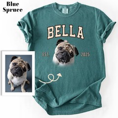 Custom Dog Face Comfort Tee Shirt Personalized Pet Portrait Gift T-