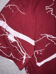 Coofandy Men’s Henley T-Shirt – Burgundy Lightning Graphic Size Large