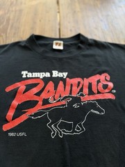 Vintage Lot Of 4 80s USFL Tshirts LA Express Houston Gamblers TB Bandits Logo 7