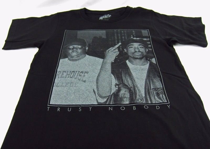 Mens Biggie Smalls/ Tupac Old School Rap Original Flavor T-Shirt Sz Small