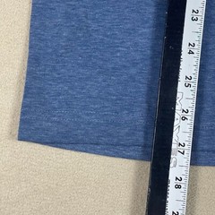 Travis Mathew Mens S Short Sleeve T Shirt Round Neck Chest Pocket Blue Stretch