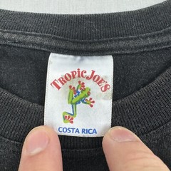 Vintage Costa Rica Shirt Adult Medium Black Iguana Animal Nature Tropical USA