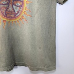 Vintage Sublime T-Shirt Medium Green 2002 Rock Band Tee Sun Face Y2K Distressed