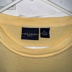 Men’s Ivy Crew Long Sleeve Yellow T-shirt 2XL