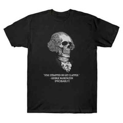 Stay Strapped or Get Clapped – Washington, Probably Vintage Men’s Cotton T-Sh…