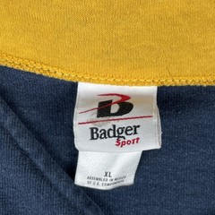 Vtg Badger Sport Baseball Button Up Shirt XL Blue & Yellow Peñasco New Mexico