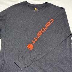 Carhartt K231 Original Fit Long Sleeve Graphic Logo Sleeve Shirt XL Regular Gray