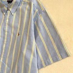 Ralph Lauren BLAKE Striped Oversized BD Shirt Short Sleeve Japan