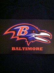 Ravens NFL Football Sound Activated Light LED Light EL T-Shirt S/L/L/XL/XXL/XXXL