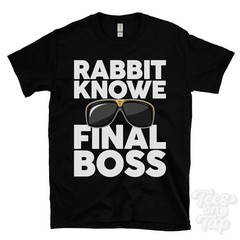 RABBIT KNOWE FINAL BOSS T-SHIRT funny xmas gift rothbury northumberland england